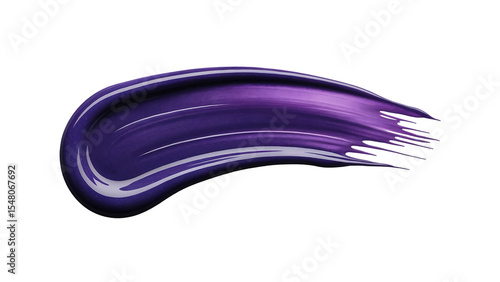 Elegant Purple Paint Swirl on transparent background Ideal for Design Projects and Artistic Applications