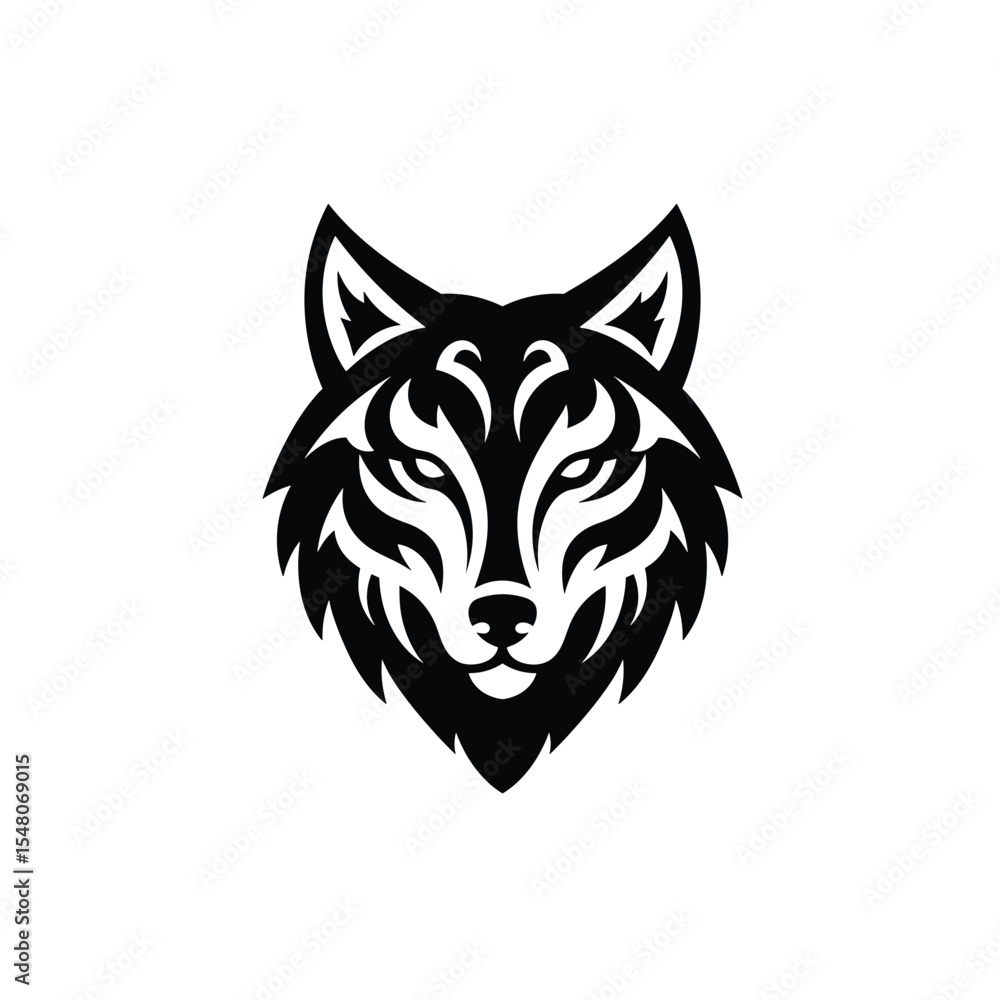 Fototapeta premium Wolf logo design vector symbol and graphic idea creative