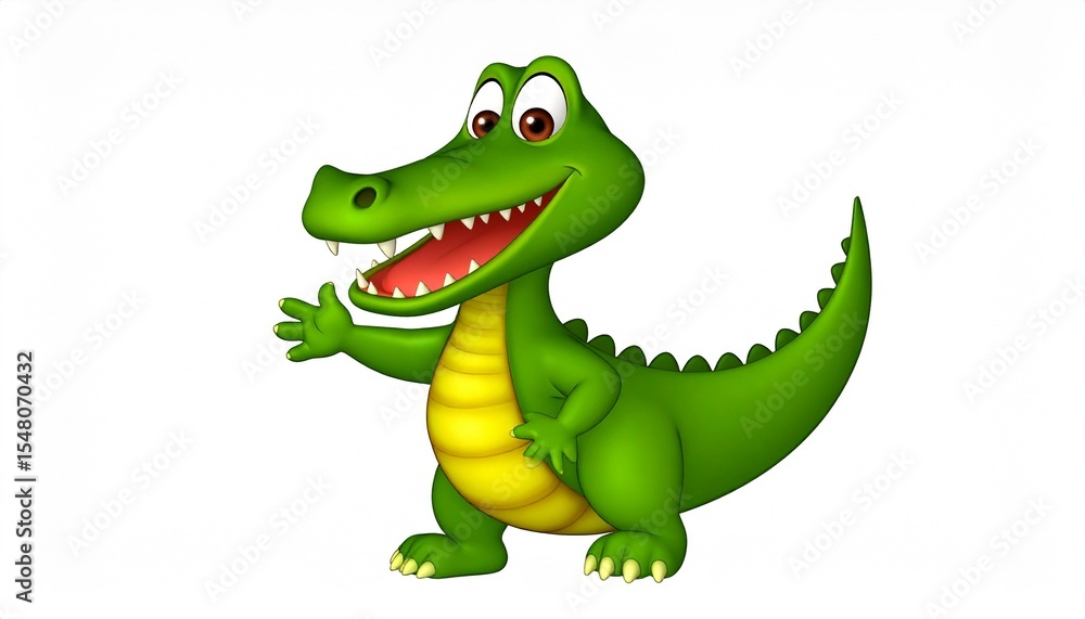 Fototapeta premium crocodile on the white