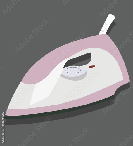 Electric Clothes Iron Vector. illustration of steam iron