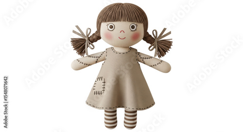 Obraz na plátně Isolated Rag Doll