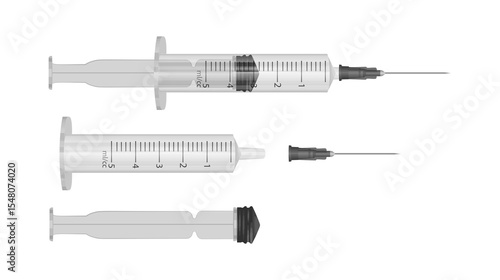 Various Medical Syringes for Injection and Healthcare Purposes