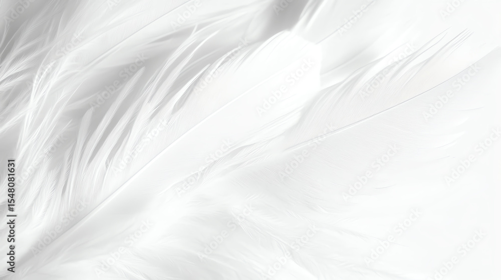 A close-up of delicate white feathers against a soft background, evoking a sense of purity and elegance in natural design. A close-up of delicate white feathers against a soft background, evoking a sense of purity and elegance in natural design.