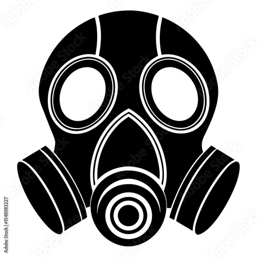 gas mask isolated on black