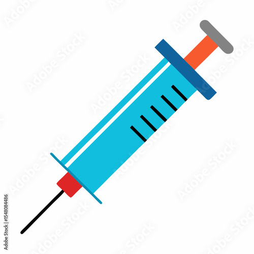 syringe with blood drop