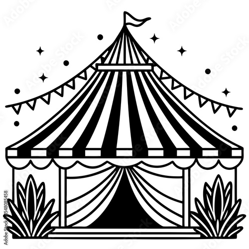 circus tent vector illustration