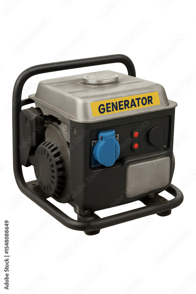 Fototapeta premium Portable generator providing electricity with transparent background