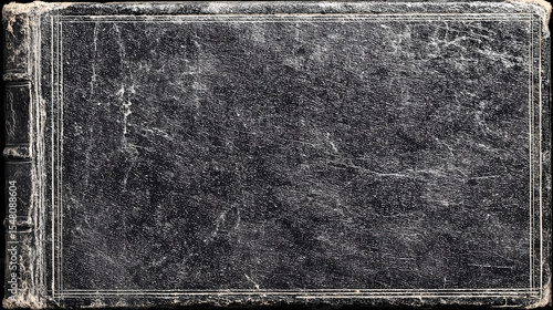 Old Worn Black Book Cover Texture Background