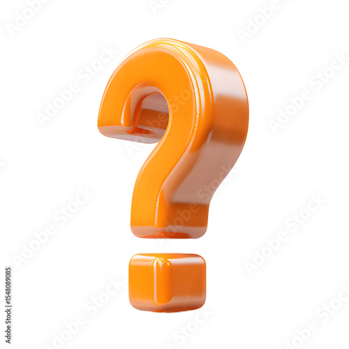 A question mark 3d icons  isolated on a white or transparent  background