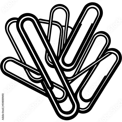 paper clips on white background