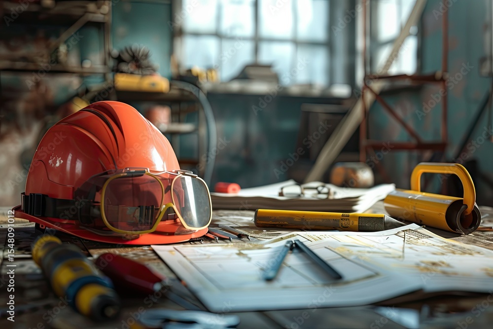 Ultra Hd Image of Set of Safety Gear and Drafting Tools Ultra Hd Image of Set of Safety Gear and Drafting Tools