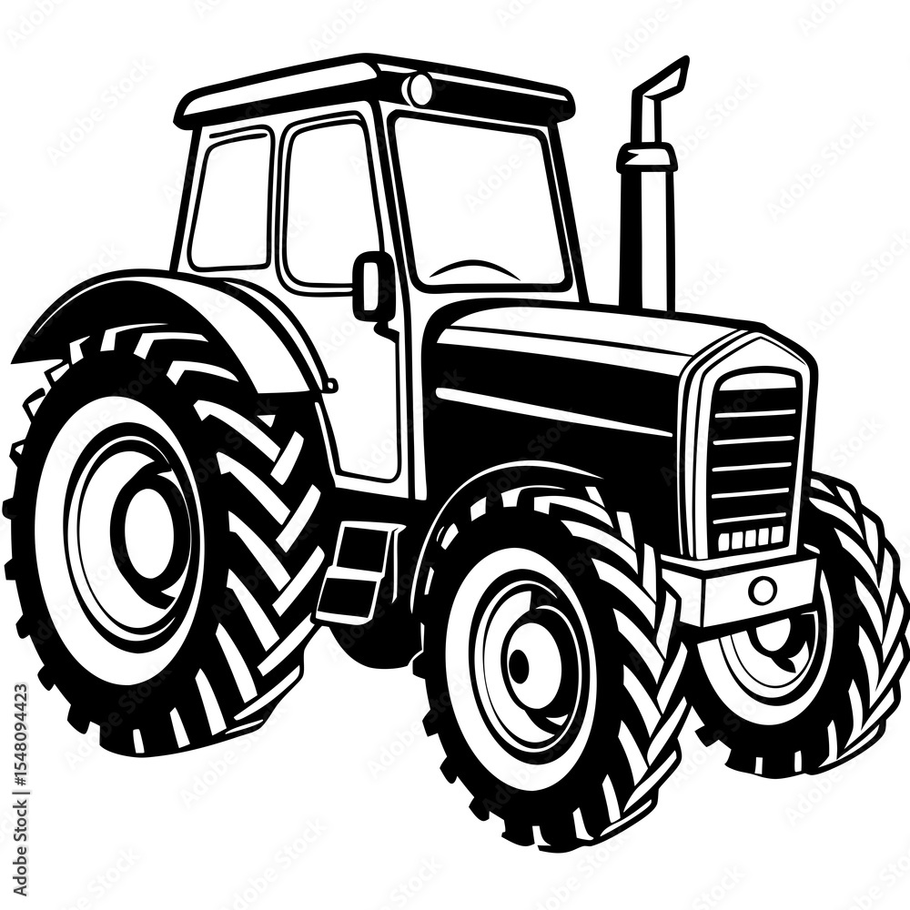 Fototapeta premium tractor vector illustration