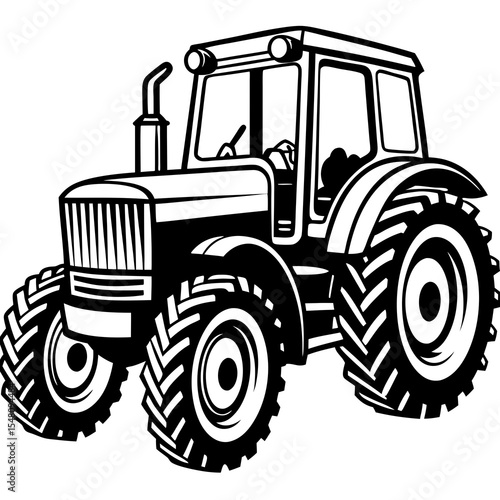tractor isolated on white background