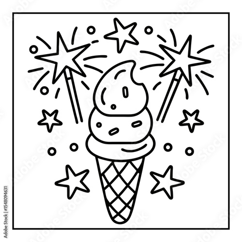 summer coloring pages vector illustration