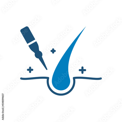 Shiny hair icon vector design in trendy style