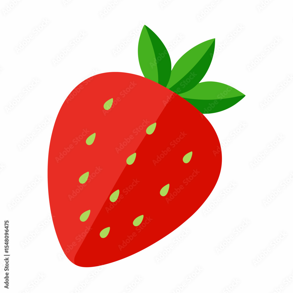 Obraz premium strawberry on green leaf