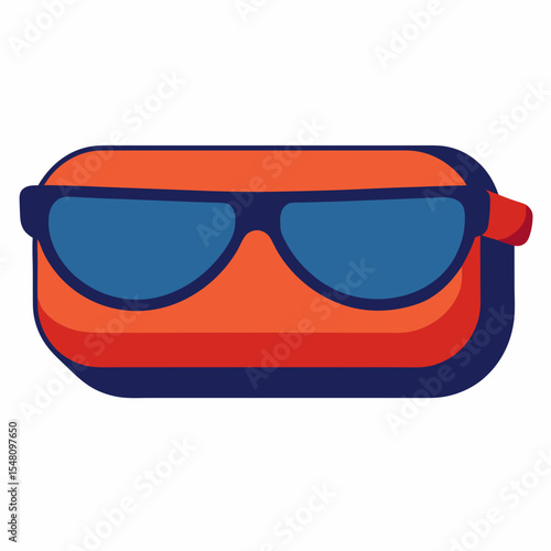 3d glasses on white background