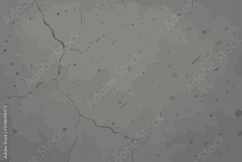 Vintage-Inspired Concrete Wall Texture Background Close-Up, Cracked Rough Surface, Grunge Cement Wall Vector Illustration, Old Urban Industrial Structure Pattern