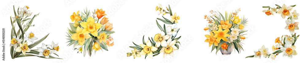 Fototapeta premium Daffodils Spring Floral Arrangement