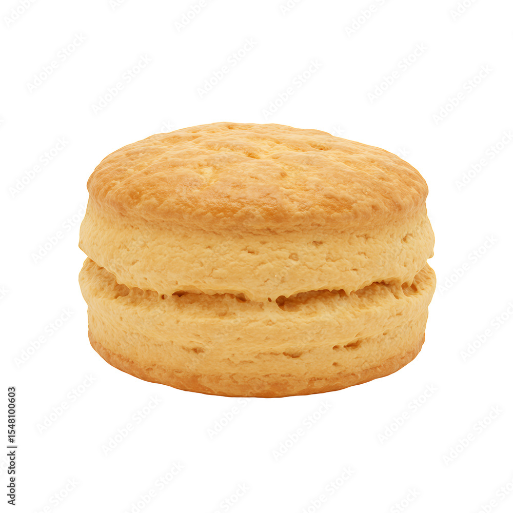 Light Golden Brown Crumbly Scone on Transparent Background Light Golden Brown Crumbly Scone on Transparent Background