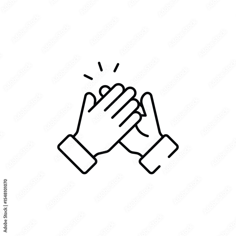Fototapeta premium High Five icon design with white background stock illustration