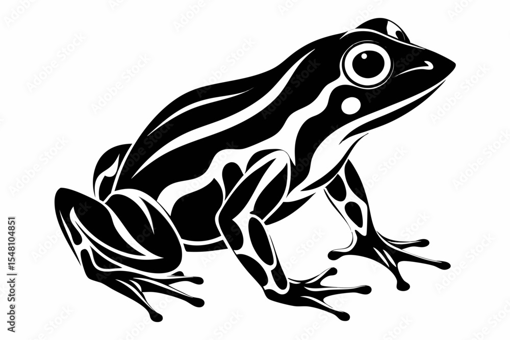 poison dart frog sihouette black vector poison dart frog sihouette black vector