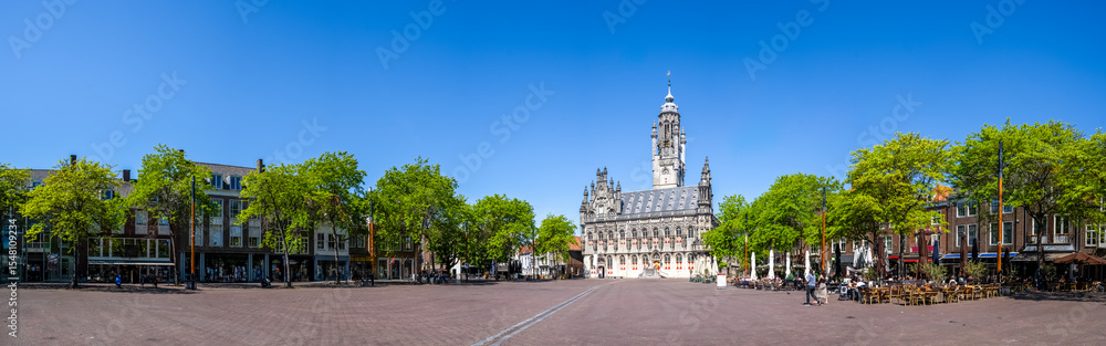 Naklejka premium Altstadt, Middelburg, Niederlande