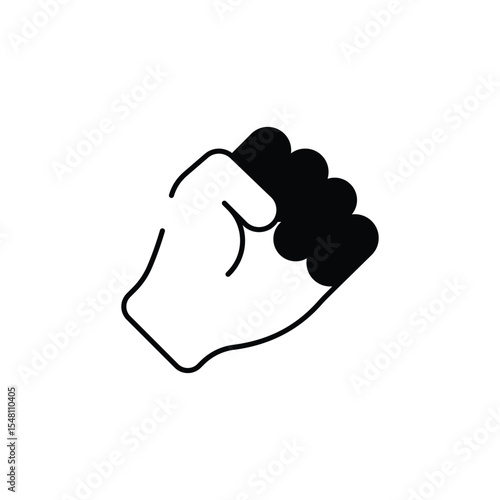Fist icon design with white background stock illustration