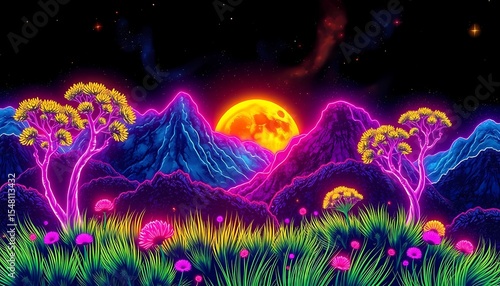 Luminous Night Forest