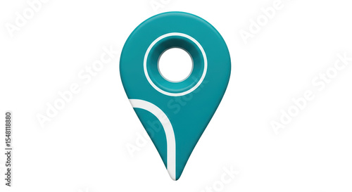 Free Download Isolated Teal Location Pin - GFXLoad