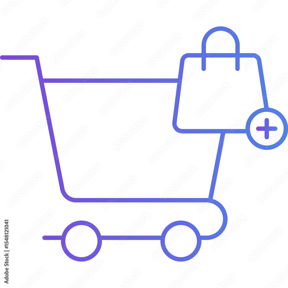 Add to Cart vector icon in gradient style Add to Cart vector icon in gradient style