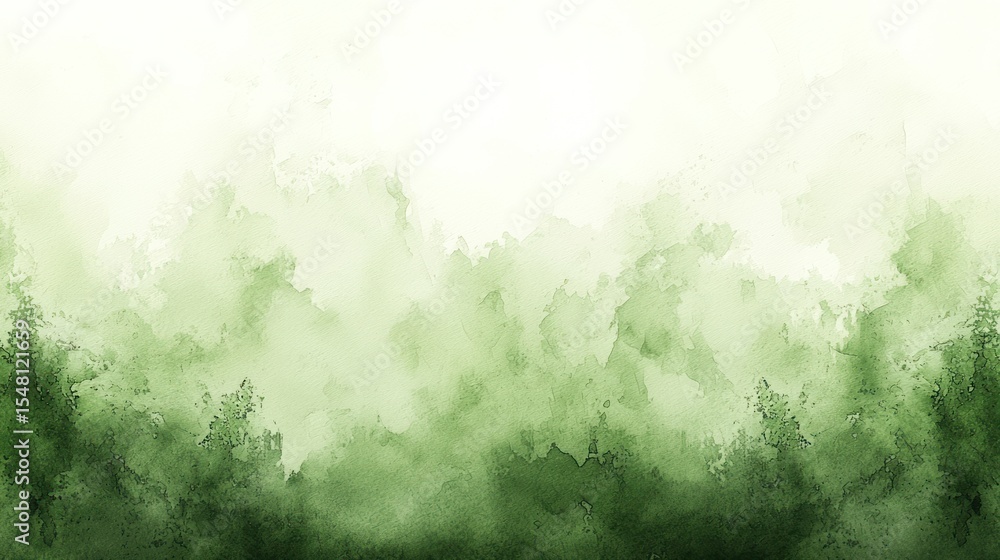 Obraz premium Abstract watercolor background, soft green and white. Possible use Website background