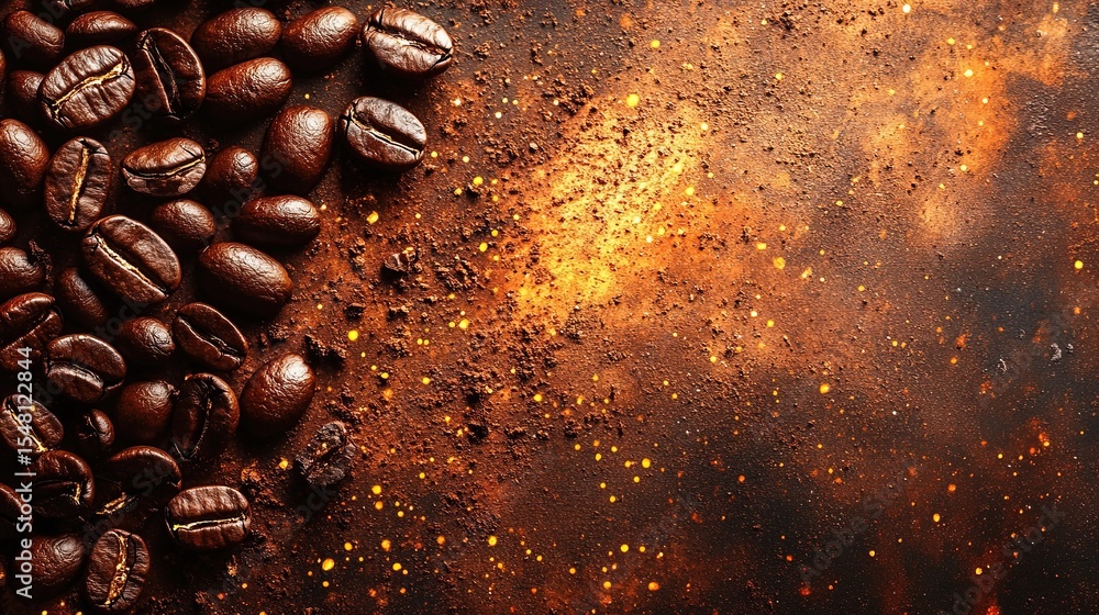 Background of Roasted Coffee Beans with Pleasant Aroma Background of Roasted Coffee Beans with Pleasant Aroma