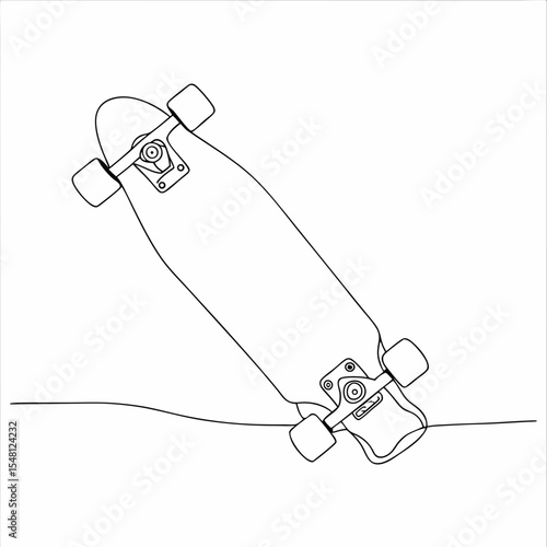 a skateboard on a sloping surface  