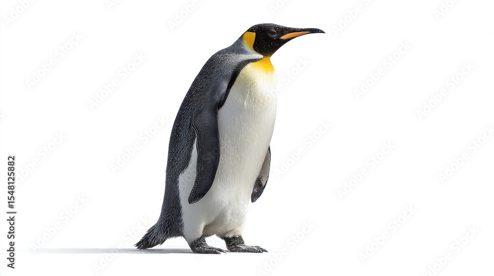 Naklejka premium Penguin in profile view