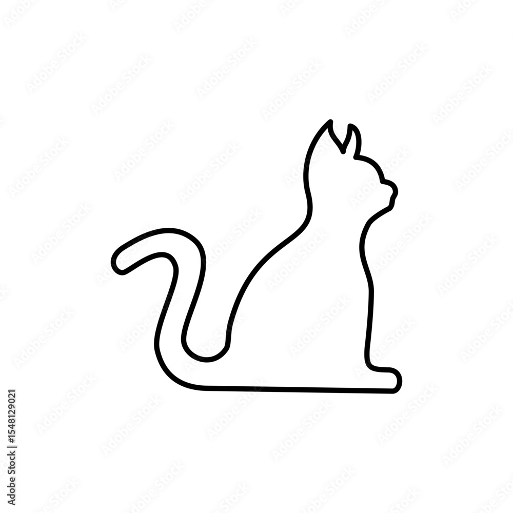 cat icon, simple flat style, vector illustration, symbol, design logo template pictogram, for ui or ux isolated on white for mobile app, editable cat icon, simple flat style, vector illustration, symbol, design logo template pictogram, for ui or ux isolated on white for mobile app, editable