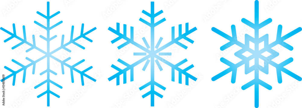 Fototapeta premium Snowflake Colorful Vector Illustration Design Collection