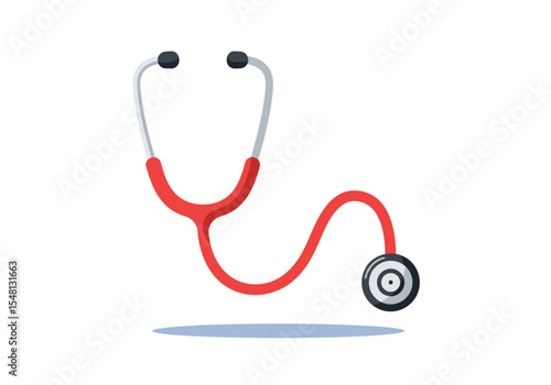 stethoscope on white background