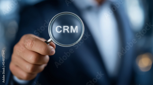 Wallpaper Mural Businessman Analyzing CRM for Effective Customer Management Torontodigital.ca