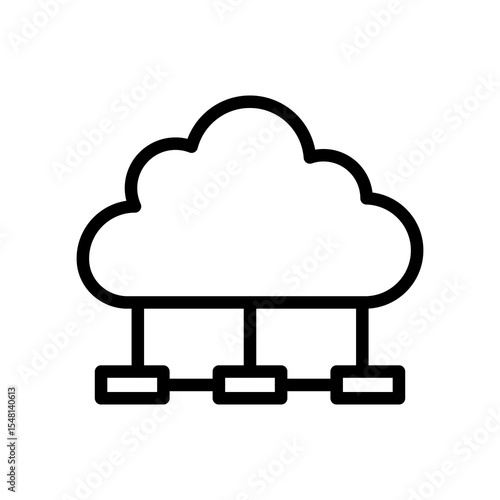 cloud computing icon isolated on transparent background