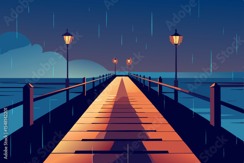 pier at night