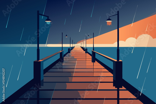 pier in the evening