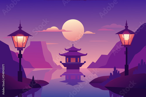 lantern in the night