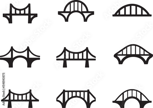 Single bridge icon simple modern design for websites and apps