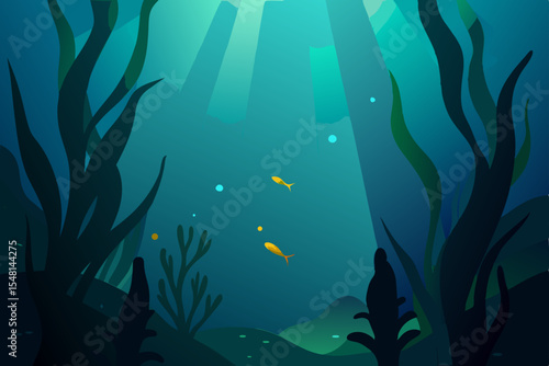 coral reef with fishes