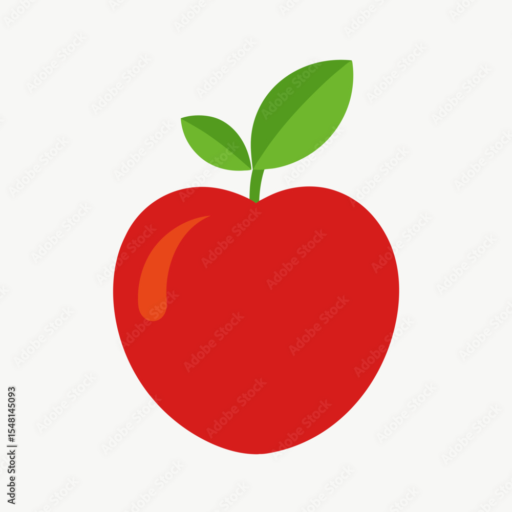 Fototapeta premium red apple vector illustration