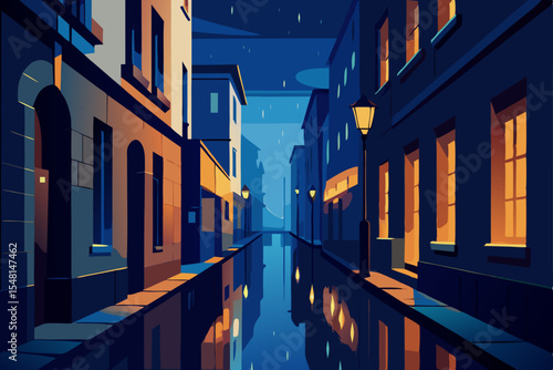 street in the night city