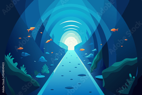 night scene with stars and moon