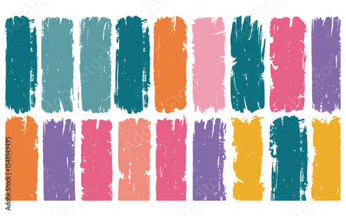 set of colorful watercolor splashes
