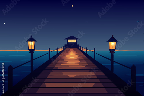 lighthouse at night